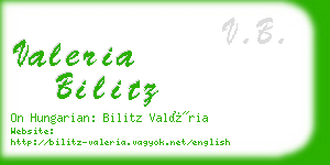 valeria bilitz business card